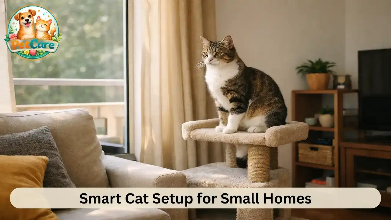 Indoor cat setup for small apartments