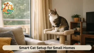 Indoor cat setup for small apartments