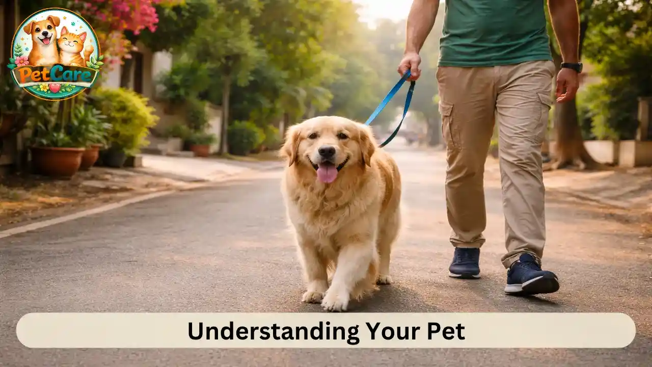 Pet owner quietly observing their pet’s behavior in a comfortable home setting